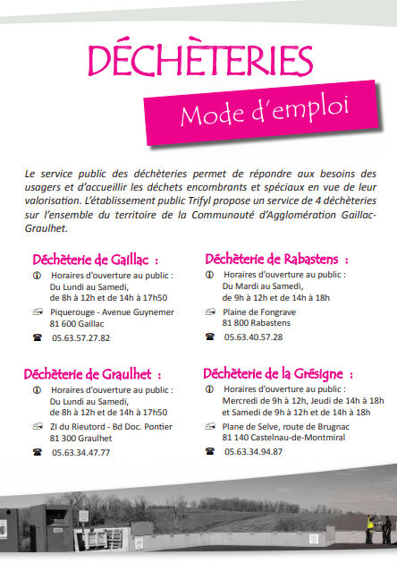 Capture d’écran decheterie mode d emploi