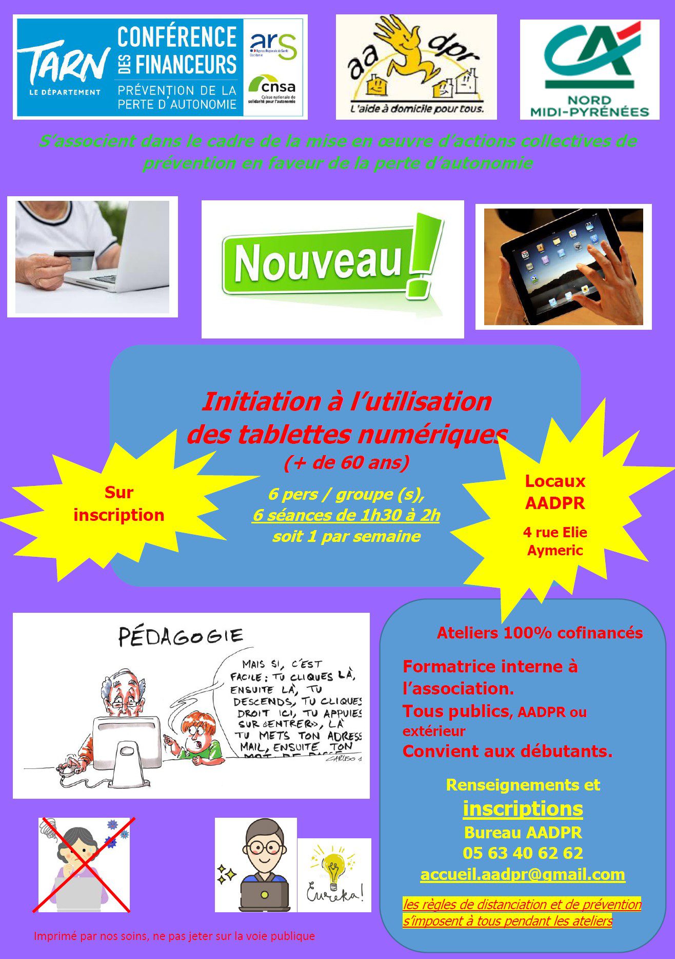 Affiche ateliers tablette