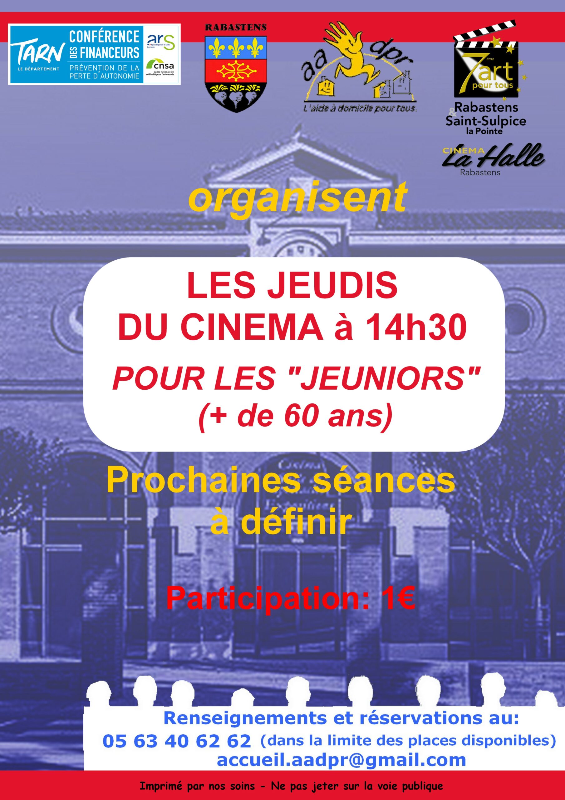 Affiche séances cinéma