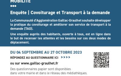 Enquête mobilité : covoiturage et transport à la demande