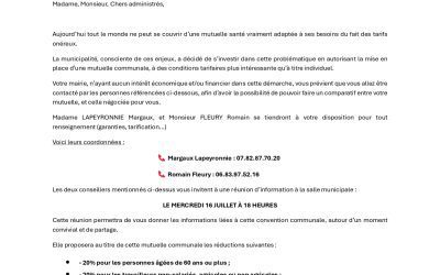 Réunion d’information Mutuelle de village Loupiac
